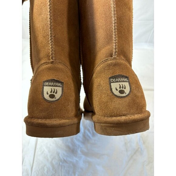 BearPaw Emma Short Suede Boots Hickory Size 11 - Picture 9 of 14
